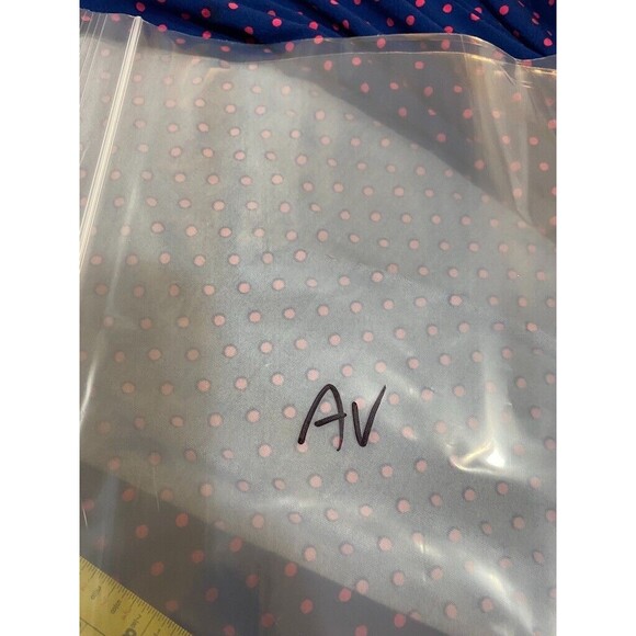 Maidenform Navy with Pink Polka Dot  Robe  Size Small / MEDIUM - Picture 5 of 6